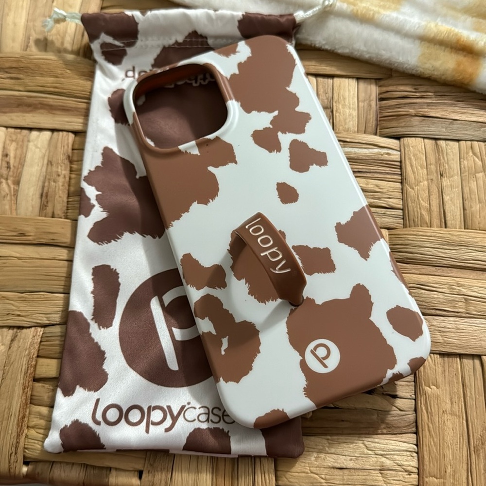 Loopy • IPhone 13 Pro Max • phone case “BROWN COW PRINT”